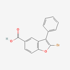 molecular formula C15H9BrO3 B8538473 5-Benzo[b]furancarboxylic acid,2-bromo-3-phenyl- 