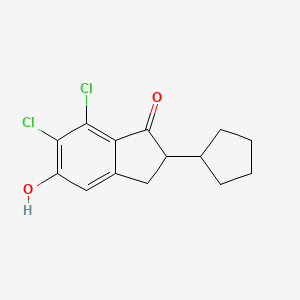 6,7-Dichloro-2-cyclopentyl-5-hydroxy-2,3-dihydroinden-1-one