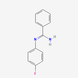 molecular formula C13H11FN2 B8538553 N'-(4-Fluorophenyl)benzamidine 