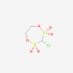 molecular formula C3H5ClO6S2 B8538592 3-Chloro-1,5,2,4-dioxadithiepane 2,2,4,4-tetraoxide 