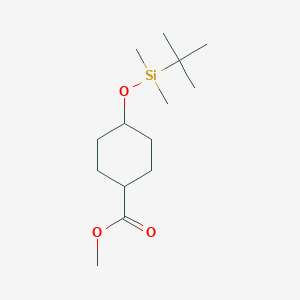 molecular formula C14H28O3Si B8538593 Methyl trans-4-[(tert-butyldimethylsilyl)oxy]cyclohexanecarboxylate 