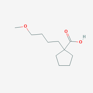 molecular formula C11H20O3 B8538605 1-[4-(Methoxy)butyl]cyclopentane carboxylic acid 