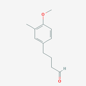 molecular formula C12H16O2 B8538610 4-(4-Methoxy-3-methylphenyl)butanal 