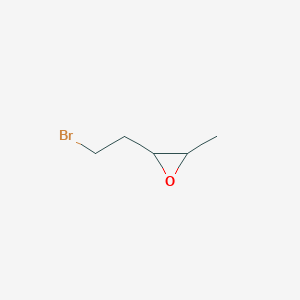 molecular formula C5H9BrO B8538611 2-(2-Bromoethyl)-3-methyl-oxirane 