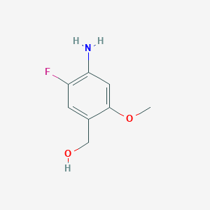 molecular formula C8H10FNO2 B8538616 (4-Amino-5-fluoro-2-methoxyphenyl)methanol 