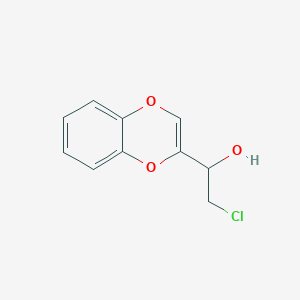 molecular formula C10H9ClO3 B8538623 alpha-(Chloromethyl)-1,4-benzodioxin-2-methanol 