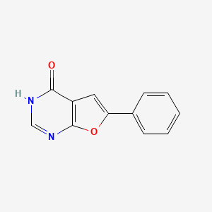 molecular formula C12H8N2O2 B8538647 6-phenylfuro[2,3-d]pyrimidin-4(3H)-one 