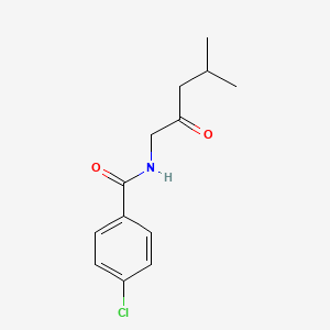 B8538664 4-Chloro-N-(4-methyl-2-oxopentyl)benzamide CAS No. 89006-99-5