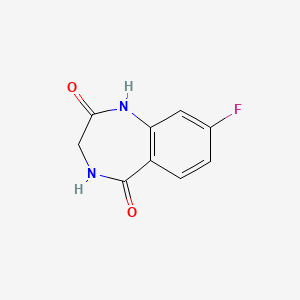molecular formula C9H7FN2O2 B8538693 8-fluoro-3,4-dihydro-1H-1,4-benzodiazepine-2,5-dione 