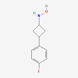 molecular formula C10H12FNO B8538717 cis-3-(4-Fluorophenyl)cyclobutylhydroxylamine 