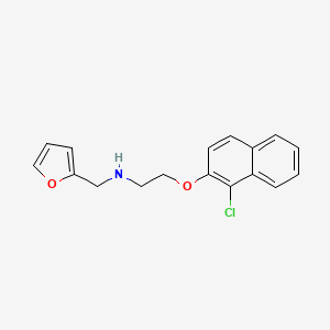 molecular formula C17H16ClNO2 B8538728 2-[(1-chloronaphthalen-2-yl)oxy]-N-(furan-2-ylmethyl)ethanamine 