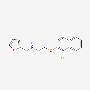 2-[(1-chloronaphthalen-2-yl)oxy]-N-(furan-2-ylmethyl)ethanamine