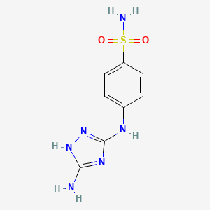 molecular formula C8H10N6O2S B8538757 4-(5-Amino-1H-[1,2,4]triazol-3-ylamino)-benzenesulfonamide 