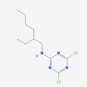 molecular formula C11H18Cl2N4 B8538774 2,4-Bischloro-6-(2-ethylhexyl)imino-1,3,5-triazine 