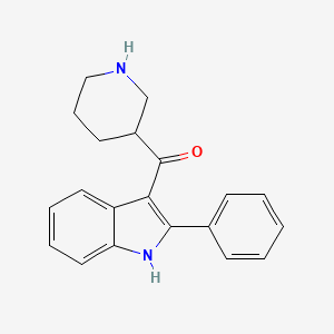 molecular formula C20H20N2O B8538784 (2-phenyl-1H-indol-3-yl)piperidin-3-ylmethanone 