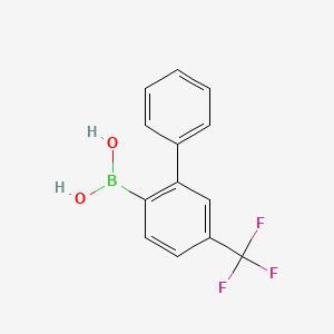 molecular formula C13H10BF3O2 B8538797 Phenyl 4-(triflouromethyl)benzeneboronic acid 