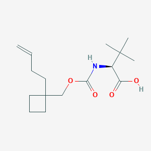 molecular formula C16H27NO4 B8538920 N-({[1-(But-3-en-1-yl)cyclobutyl]methoxy}carbonyl)-3-methyl-L-valine CAS No. 923591-37-1