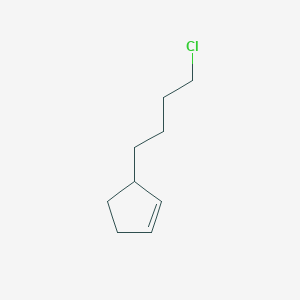 molecular formula C9H15Cl B8538977 3-(4-Chlorobutyl)cyclopentene 