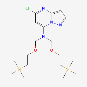 5-chloro-N,N-bis((2-(trimethylsilyl)ethoxy)methyl)pyrazolo[1,5-a]pyrimidin-7-amine