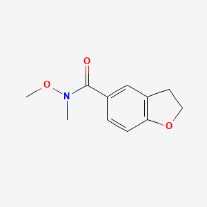 molecular formula C11H13NO3 B8538997 2,3-Dihydro-benzofuran-5-carboxylic acid methoxy-methyl-amide 