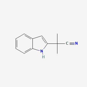 molecular formula C12H12N2 B8538998 2-(Indol-2-yl)-2-methylpropiononitrile 