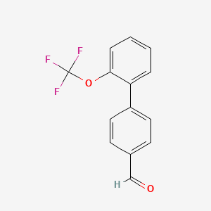 molecular formula C14H9F3O2 B8539019 4-Formyl-(2'-trifluoromethoxy-1,1'-biphenyl) CAS No. 675596-33-5
