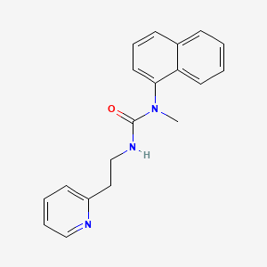 molecular formula C19H19N3O B8539029 N-Methyl-N-naphthalen-1-yl-N'-[2-(pyridin-2-yl)ethyl]urea CAS No. 56914-15-9