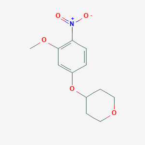 molecular formula C12H15NO5 B8539031 4-(3-methoxy-4-nitrophenoxy)tetrahydro-2H-pyran 