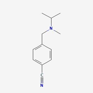 molecular formula C12H16N2 B8539040 4-[(Methylisopropylamino)methyl]benzonitrile 