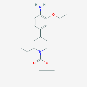 2-Methylpropan-2-yl 4-[4-amino-3-(propan-2-yloxy)phenyl]-2-ethylpiperidine-1-carboxylate