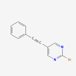 molecular formula C12H7BrN2 B8539187 2-Bromo-5-(phenylethynyl)pyrimidine 