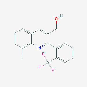 (8-Methyl-2-(2-(trifluoromethyl)phenyl)quinolin-3-yl)methanol