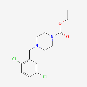 molecular formula C14H18Cl2N2O2 B8539270 Ethyl 4-(2,5-dichlorobenzyl)piperazine-1-carboxylate 