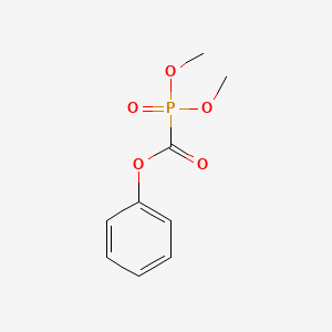 molecular formula C9H11O5P B8539312 Phosphinecarboxylic acid, dimethoxy-, phenyl ester, oxide CAS No. 72304-75-7