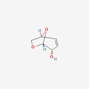 molecular formula C6H8O3 B8539324 (1S,4S,5R)-6,8-dioxabicyclo[3.2.1]oct-2-en-4-ol 