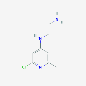 molecular formula C8H12ClN3 B8539354 N-(2-Chloro-6-methyl-4-pyridyl)ethane-1,2-diamine 