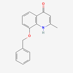 molecular formula C17H15NO2 B8539390 8-(Benzyloxy)-2-methylquinolin-4-ol 