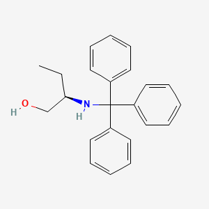 molecular formula C23H25NO B8539400 (2R)-2-[(Triphenylmethyl)amino]butan-1-ol CAS No. 176315-09-6