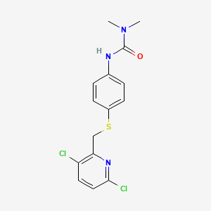 molecular formula C15H15Cl2N3OS B8539405 N'-(4-{[(3,6-Dichloropyridin-2-yl)methyl]sulfanyl}phenyl)-N,N-dimethylurea CAS No. 58804-03-8
