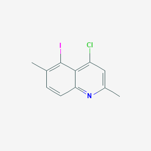 molecular formula C11H9ClIN B8539492 4-Chloro-5-iodo-2,6-dimethyl-quinoline 