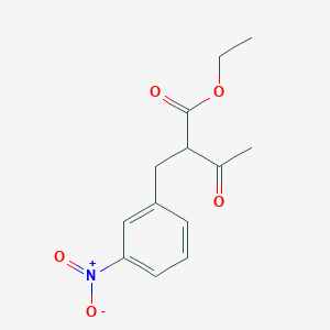 molecular formula C13H15NO5 B8539507 Ethyl 2-(3-nitrobenzyl)-3-oxobutanoate 
