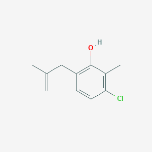 molecular formula C11H13ClO B8539554 3-Chloro-2-methyl-6-(2-methylprop-2-en-1-yl)phenol 