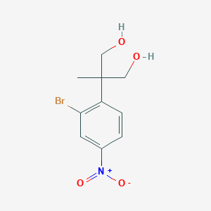 molecular formula C10H12BrNO4 B8539571 2-(2-Bromo-4-nitrophenyl)-2-methylpropane-1,3-diol CAS No. 945244-27-9