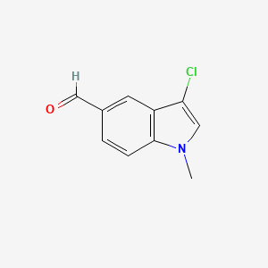 molecular formula C10H8ClNO B8539577 N-Methyl-3-chloroindol-5-carbaldehyde 