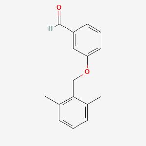 molecular formula C16H16O2 B8539583 3-(2,6-Dimethylbenzyloxy)benzaldehyde 