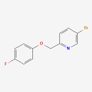 molecular formula C12H9BrFNO B8539614 5-Bromo-2-(4-fluoro-phenoxymethyl)-pyridine 