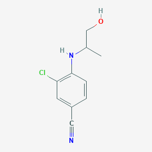 molecular formula C10H11ClN2O B8539619 3-Chloro-4-(2-hydroxy-1-methyl-ethylamino)-benzonitrile 