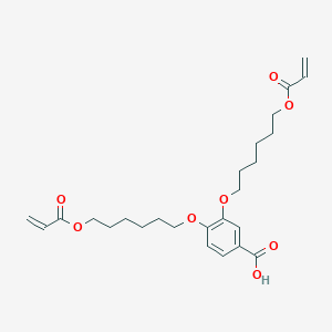 molecular formula C25H34O8 B8539642 3,4-Di-(6-acryloyloxyhexyloxy)benzoic acid CAS No. 277761-25-8