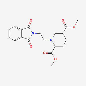 molecular formula C19H22N2O6 B8539681 Dimethyl 1-[2-(1,3-dioxo-1,3-dihydro-2H-isoindol-2-YL)ethyl]-2,5-piperidinedicarboxylate 