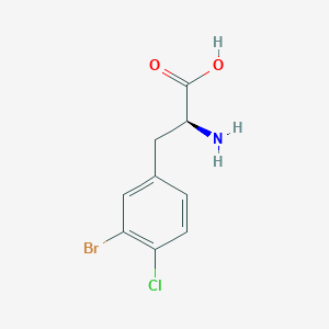 molecular formula C9H9BrClNO2 B8539691 3-Bromo-4-chloro-l-phenylalanine 